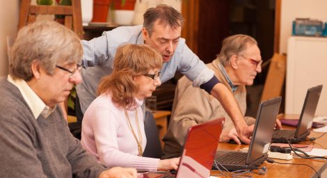 Image of people with computers