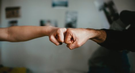 Photo of a fist bump